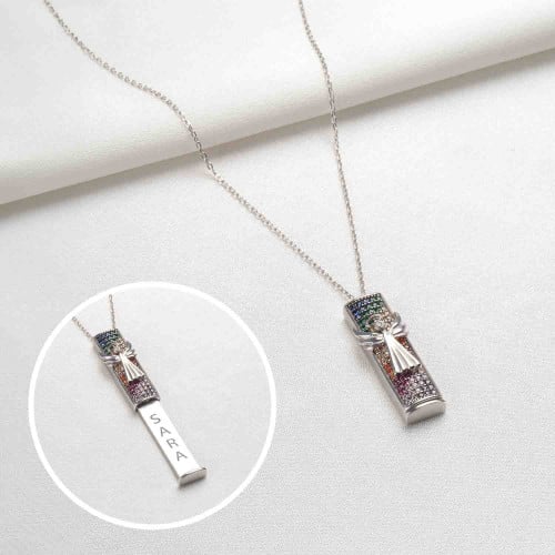 سلسال باسم مخفي فضة عيار 925 - سلسال ملاك