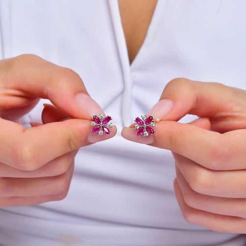 أقراط التسنيم فضة عيار 925