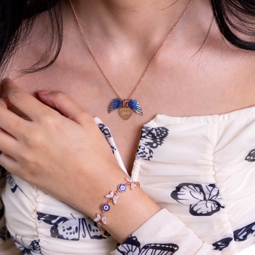 مجموعة طقم ، سلسال مخصص بالاسم مع اسوارة ، طقم نات...