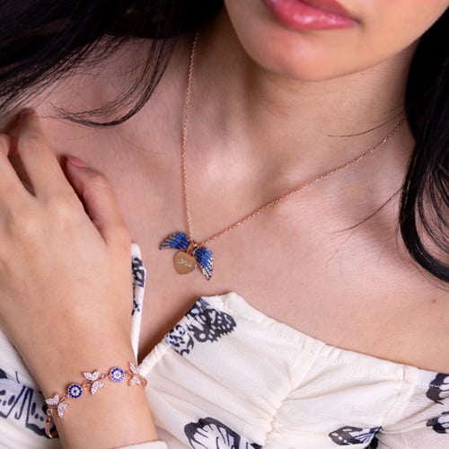 مجموعة طقم ، سلسال مخصص بالاسم مع اسوارة ، طقم نات...