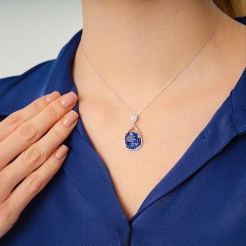 قلادة فضة نسائية عيار 925 - قلادة البحر