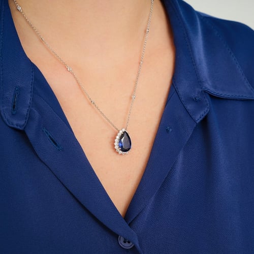 قلادة فضة نسائية عيار 925 - قلادة سكون