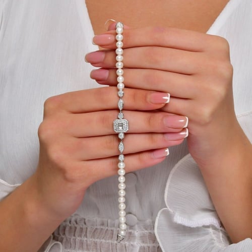 طقم باقيت - طقم لولو طبيعي زراعي - فضة عيار 925