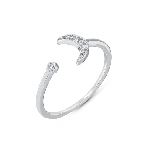 خاتم فضة نسائي هلال