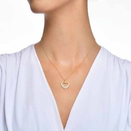 قلادة ذهبي بأحجار الزيركون الماسية