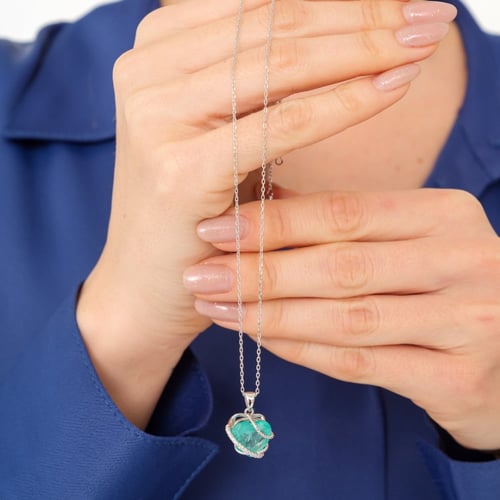 طقم بهية الحب - طقم فضة ناعم مرصع بحجر زركون