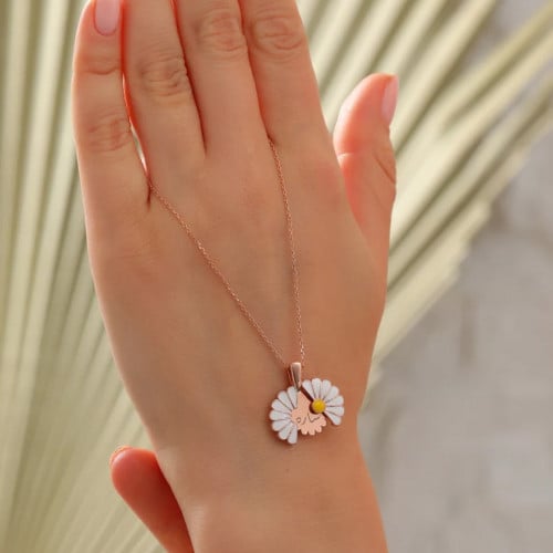 سلسال بالاسم مطلي ذهب عيار 18 - سلسال فلة