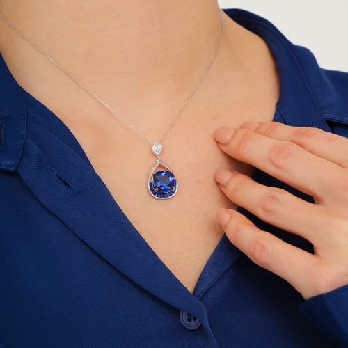 قلادة فضة نسائية عيار 925 - قلادة البحر