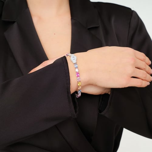 اسوارة نسائية فضة عيار 925 - أحجار ملونة - أسوارة...