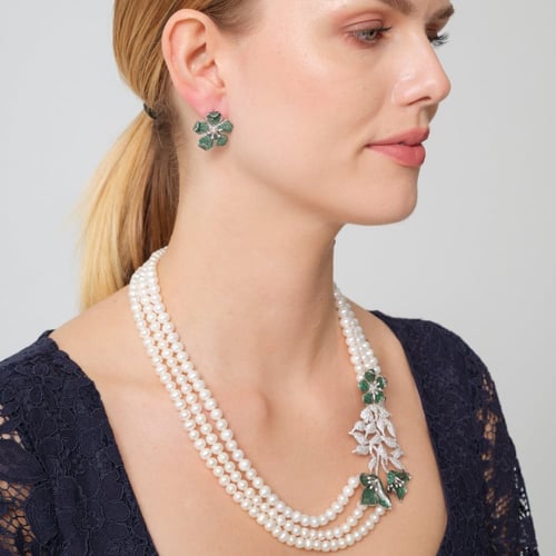 طقم زهرة النيميسيا الخضراء - طقم لولو طبيعي زراعي...