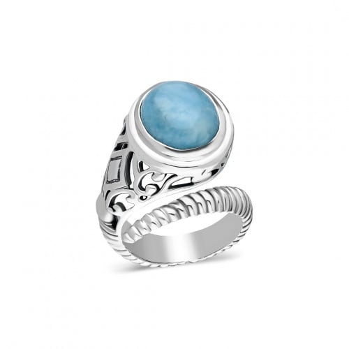 خاتم نسائي بحجر زركون - فضة عيار 925 - خاتم لوريتو