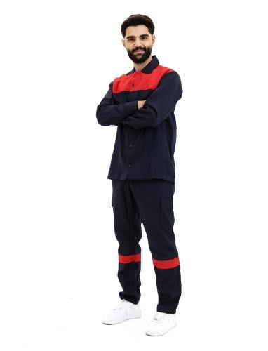 بدلة عمال تداخلات تعطيم احمر موديل 107