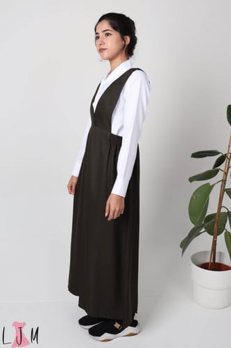 مريول متوسط زيتي شيال شبيح حزام مطاط من الجابين