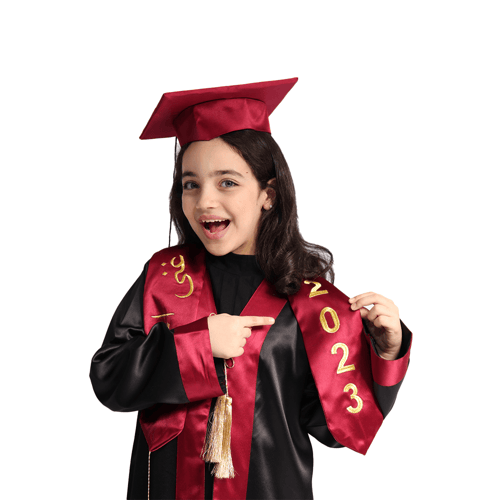 وشاح تخرج للاطفال الوان مختلفة