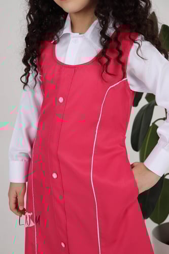 مريول ابتدائي تشكيل عصري وردي 1003