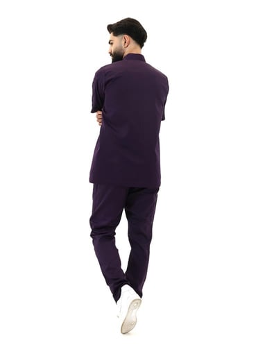 طقم سكراب طبي طبي للرجال بلون عنابي غامق – طوارئ و...