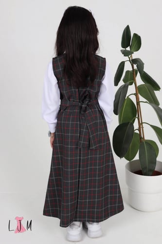 مريول روضه كحلي على عودي جيبين امامي 0105