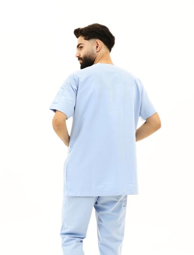 سكراب طبي رجالي أزرق سماوي – طقم عملي بخامة ناعمة...