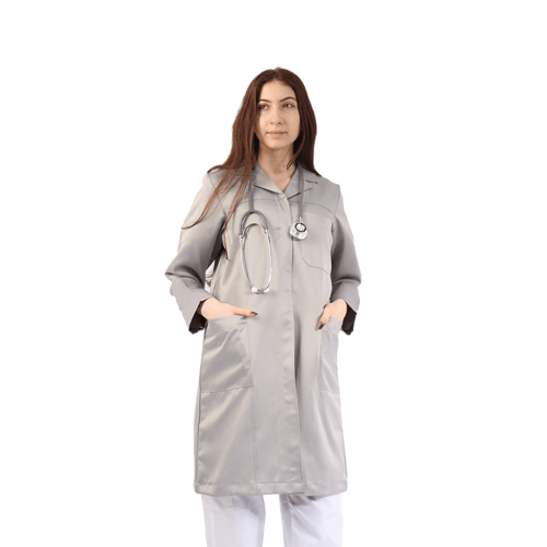 لاب كوت نسائي رمادي