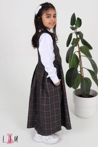 مريول كحلي مع مطاط جانبين روضه 0104 بدون بلوزه