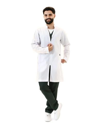 لاب كوت رجالي استشاري بسحاب | تصميم احترافي طبي