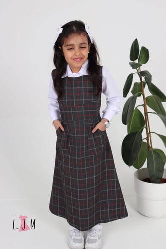 مريول روضه كحلي على عودي جيبين امامي 0105