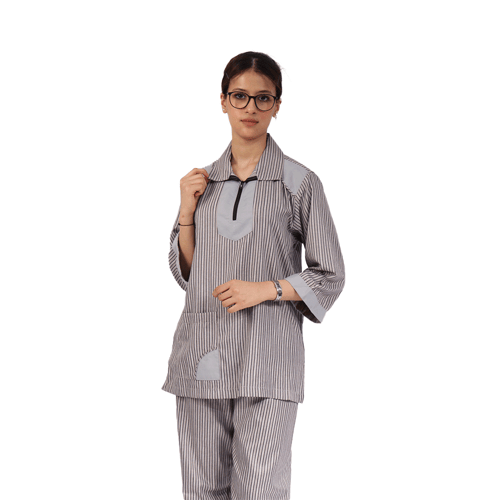 يونيفورم عاملات 2 قطعة عاملات منزليات مع تطعيم