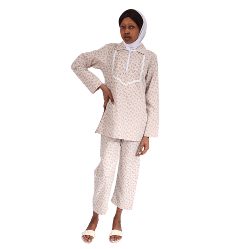 زي عاملات كويتي قطعتين مشجر