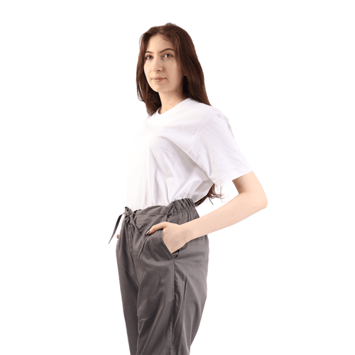 تيشرت قطن ابيض كلية التقنية للبنات