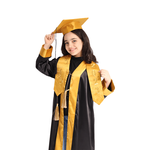 قبعة تخرج للصغار لون ذهبي