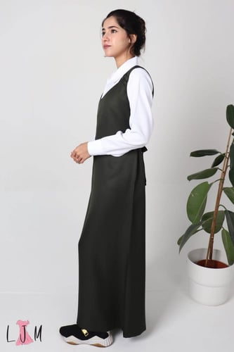 مريول متوسط زيتي شيال كسرات على الكتف