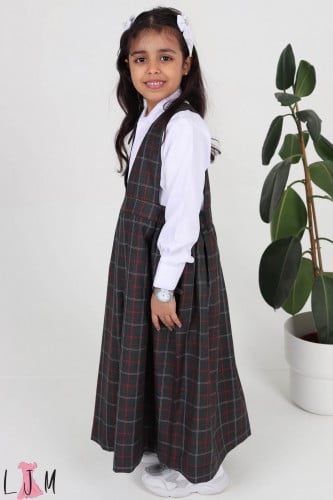 مريول كحلي مع مطاط جانبين روضه 0104 بدون بلوزه