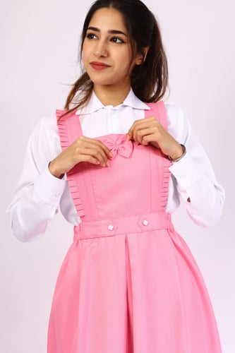 شيال مريول ابتدائي حركات جانبية ببيونه قماش شتوي