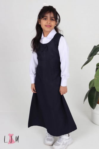 شيال مريول روضه مع ببيونه كحلي 1108بدون بلوزه