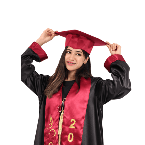 قبعة تخرج للكبار لون عودي