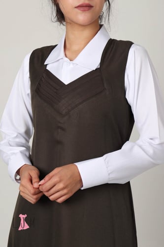 مريول متوسط زيتي شيال كسرات عصرية