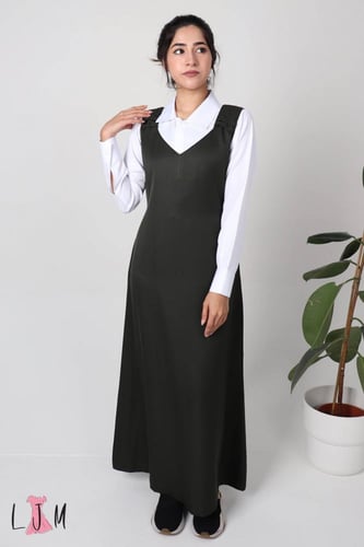 مريول متوسط زيتي شيال كسرات على الكتف