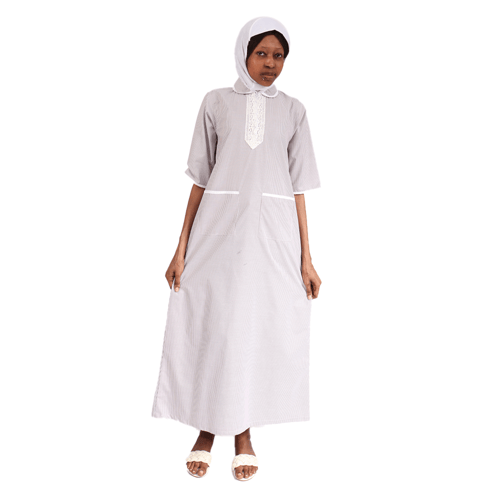 زي عاملات منزلية قطعة وحدة مقلم مع تطريز دانتيل