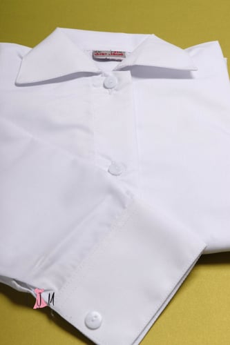 بلوزه ابيض سادة لجميع المراحل قطن مخلوط