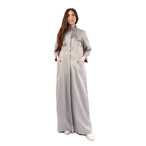 لاب كوت رصاصي نسائي طويل