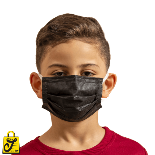 كمامات يوني فورم مطاط ذكي ولادي أسود 40عبوه50 كمام...