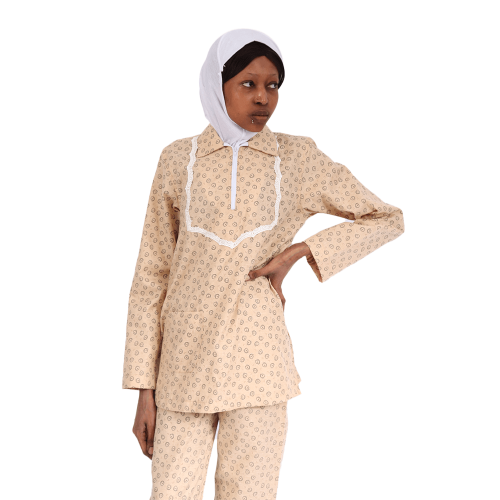 زي عاملات قطعتين موديل مزخرف