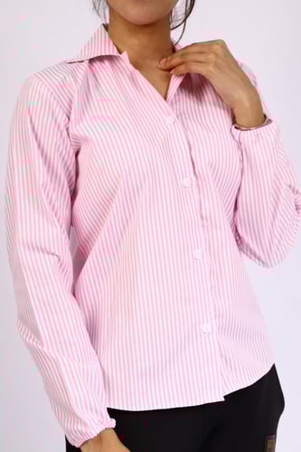 بلوزه وردي مقلم لجميع المراحل