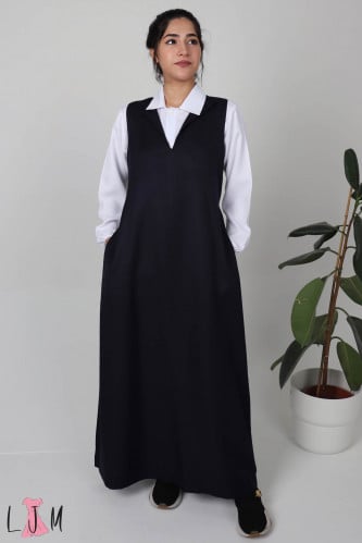 شيال مريول كحلي شيال شكل سبعة جديد بدون البلوزه