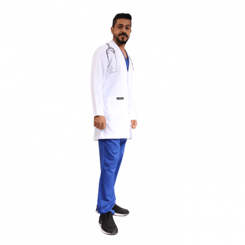 لاب كوت قصير ابيض - رجالي