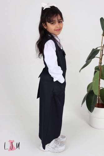 مريول روضه مع ببيونه كحلي 1108