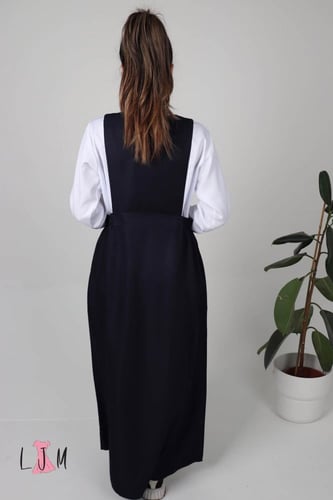 مريول كحلي شيال حزام مطاط من الجانبين