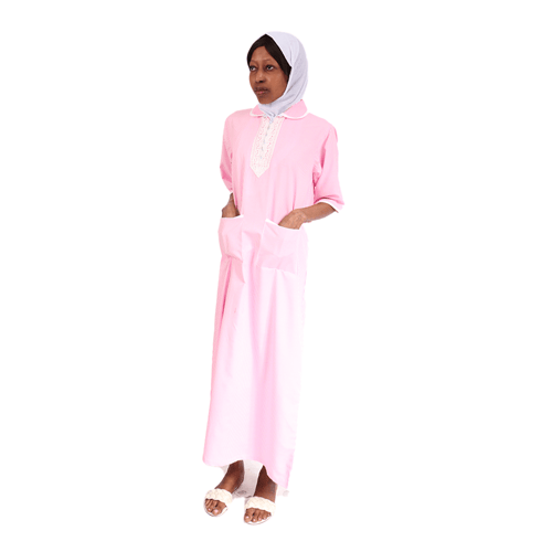 زي عاملات منزلية قطعة وحدة قماش مقلم