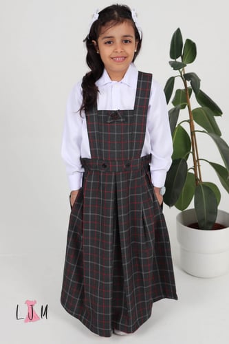 مريول روضه مربعات مقلم كحلي على عودي 0103