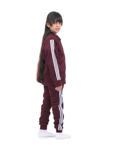 الزي الرياضي للمتوسط عنابي أبطال الغد (ثلاث قطع)